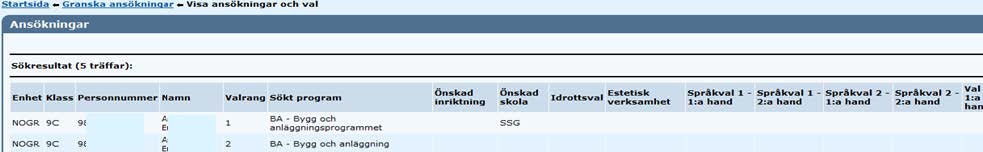 Export vyn skrämdump av Dexter