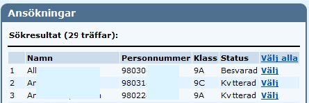 Ansökningar normalläge skärmdump av Dexter